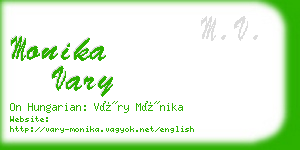 monika vary business card